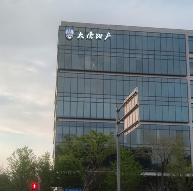 上海大唐地產樓頂幕墻發光字