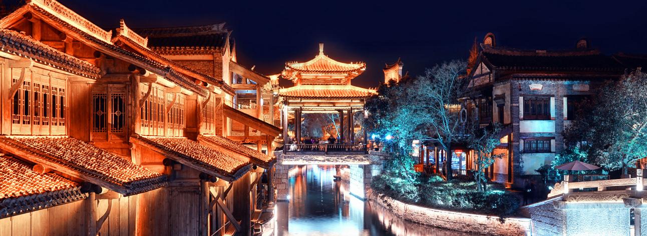 風景區亮化工程，營造美麗夜景